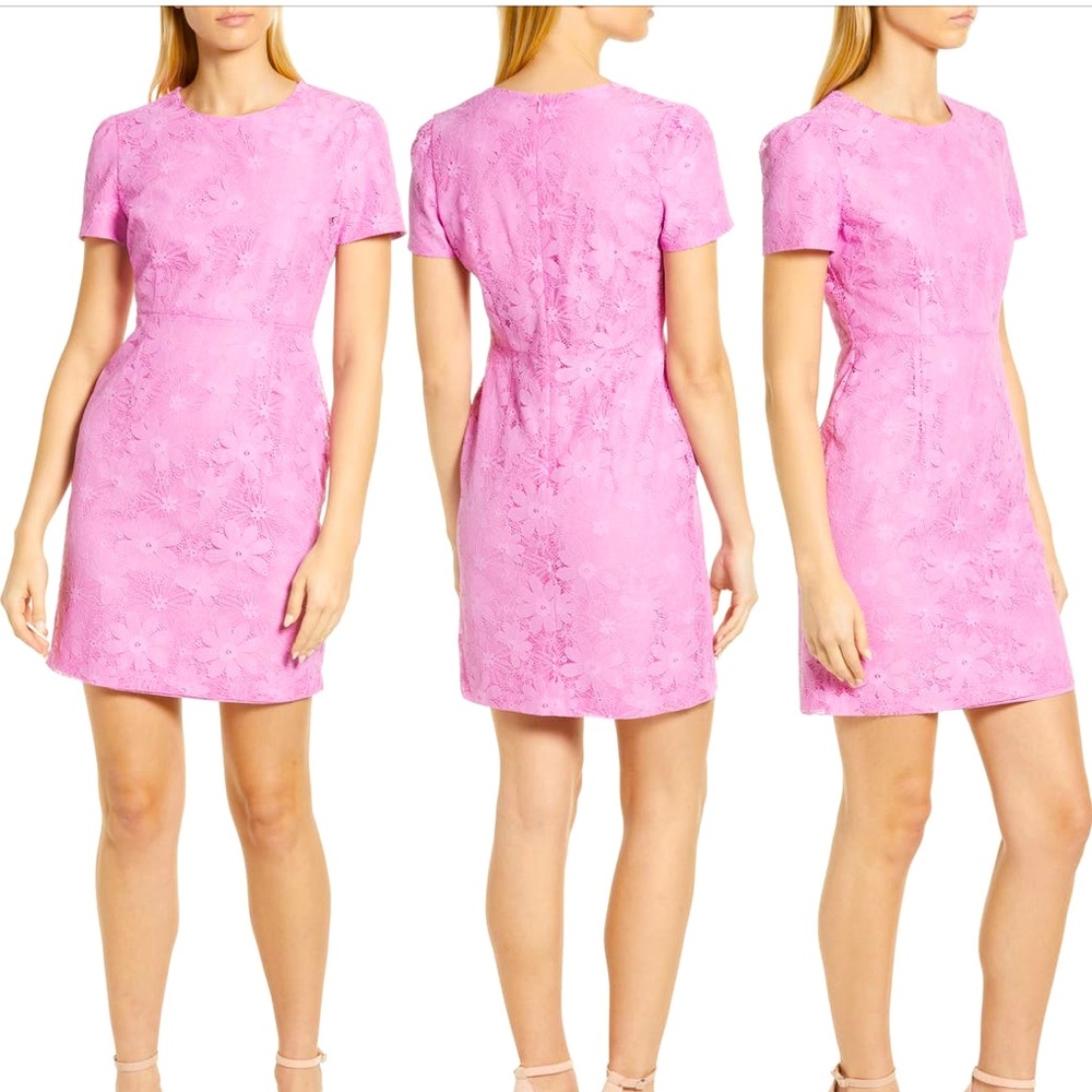 Rachel Parcell Cap Sleeve Lace Sheath Dress